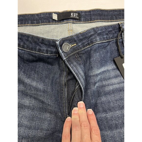 Kut From The Kloth Denim Short Women 26 Blue Catherine Boyfriend Cuffed Stretch - Picture 3 of 8